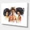 Designart - African American Fashion Portraits - Glam Canvas Wall Art Print